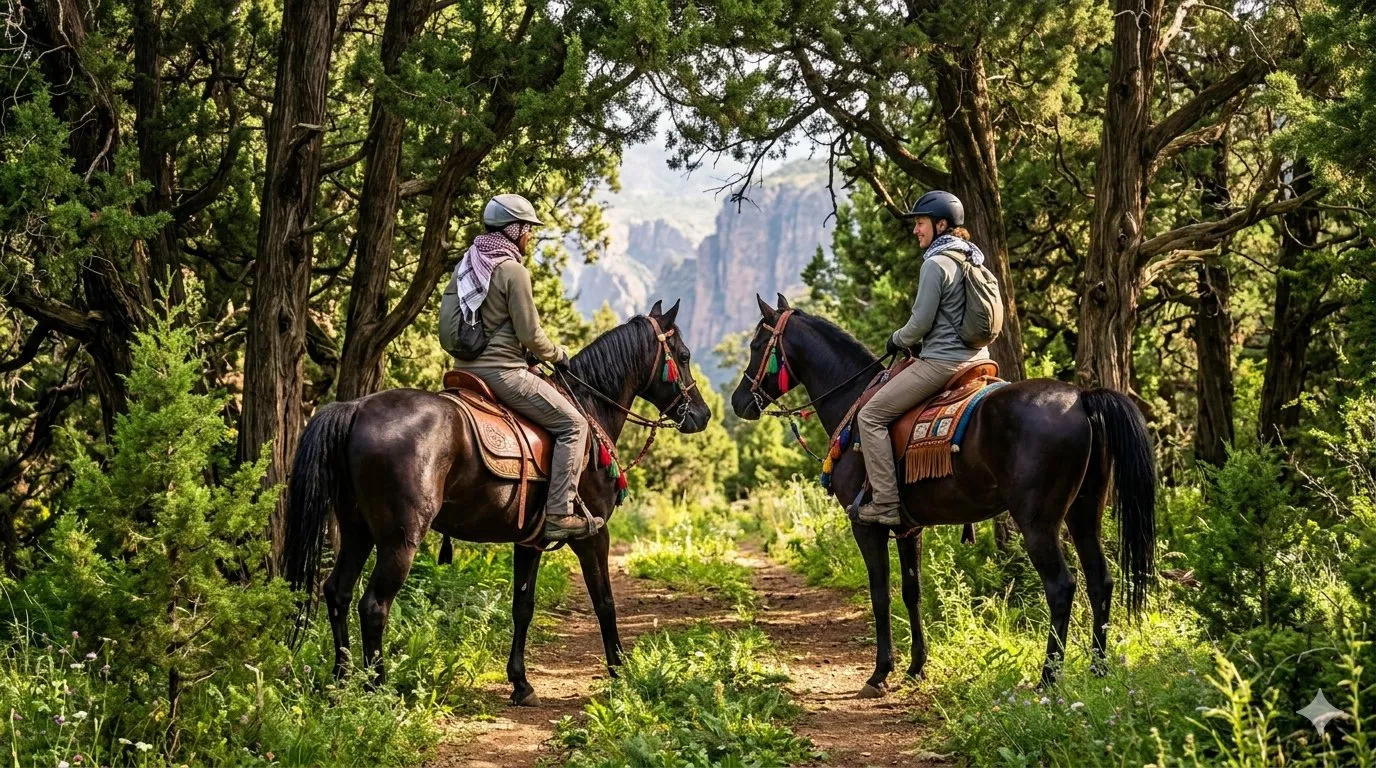Horseback Riding Through Tanomah Forests